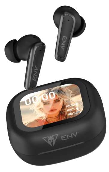 Audífonos inalámbricos bluetooth ENV pods vista negro/blanco