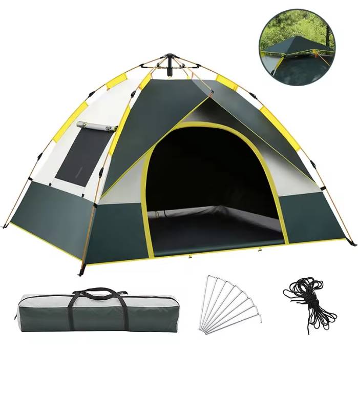 Carpa Para 4 Personas Plegable Agua 210x200x145cm Cobertor + piso