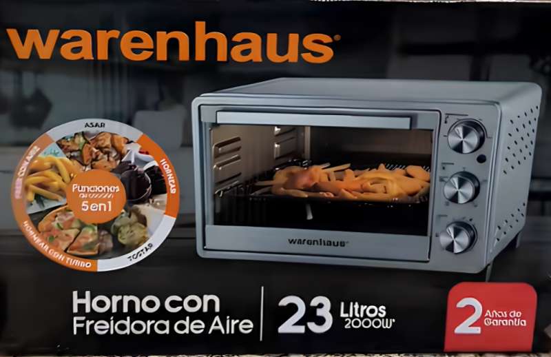 Horno con freidora de aire Warenhaus 23 litros M71507 5 en 1