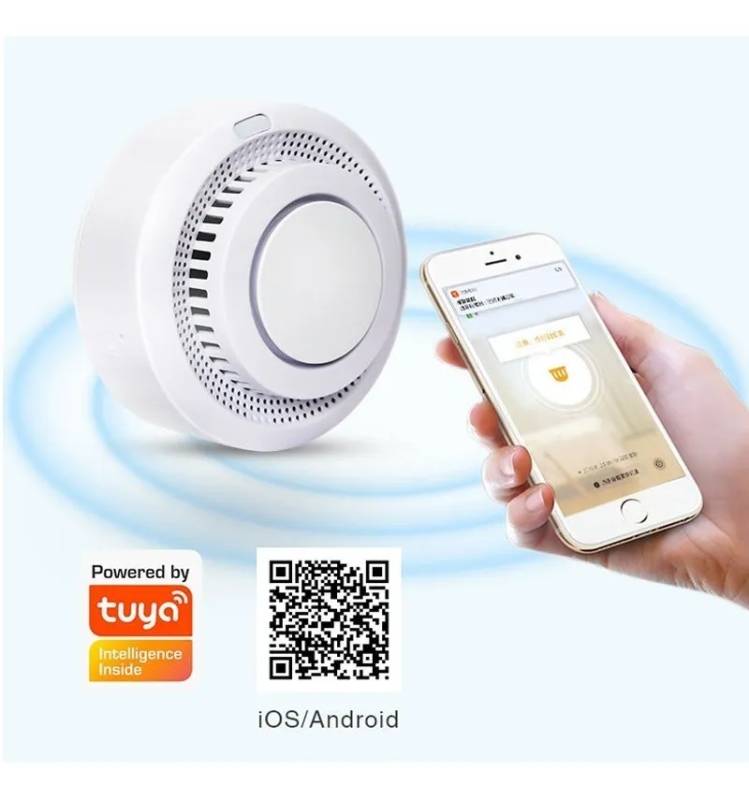 Sensor Detector De Humo Inteligente Wifi Tuya Android iPhone