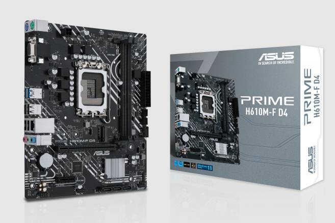 Mainboard Asus prime H610M-F D4 14VA LGA1700 2DDR4-3200 1-HDMI M.2 2USB3.2 4USB2.0 PCIe4.0
