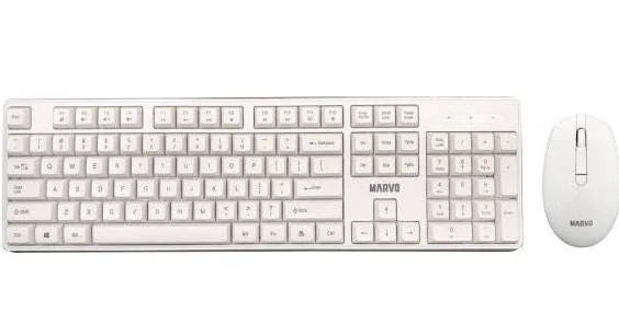 Teclado combo inalámbrico Marvo WS005 blanco