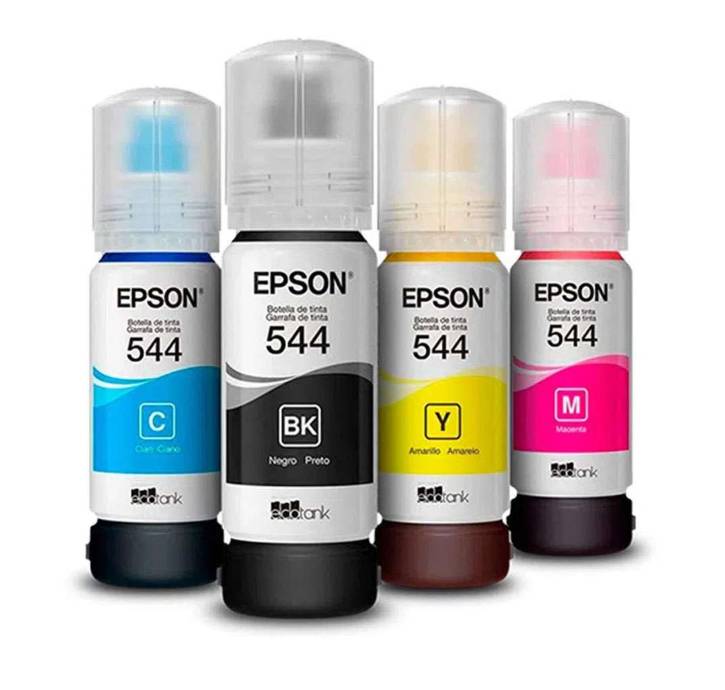 Kit de tintas Epson genericas 544 juego por 4 negro cyan magenta amarillo