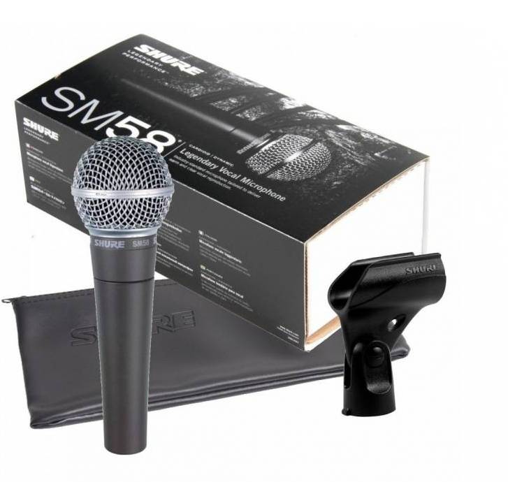 Micrófono Shure profesional dinámico vocal SM58-LC