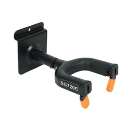 Soporte para pared Studiomaster para guitarra SG720C con seguro negro metálico