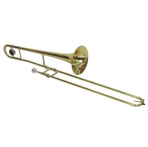 Trombón marca Orich alto dorado OT-151 con estuche