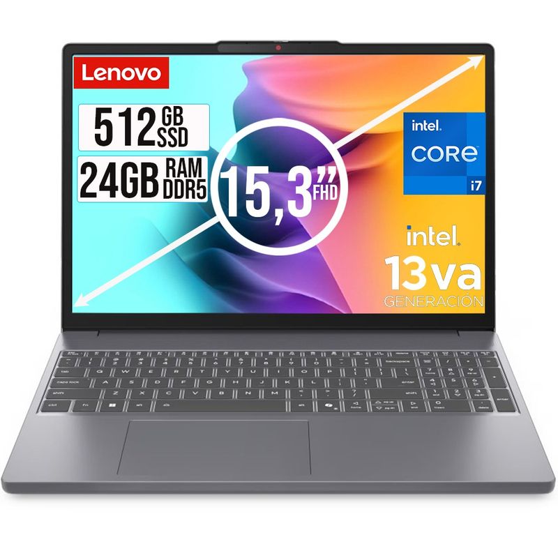 Laptop Lenovo  15.3 Pulgadas Core I7-13620H 13va Ram 16GB SSD 512GB 