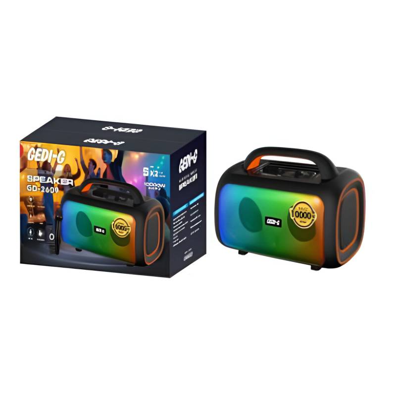 Parlante portátil recargable Gedi-G 5,25 x2 10000W GD-2609