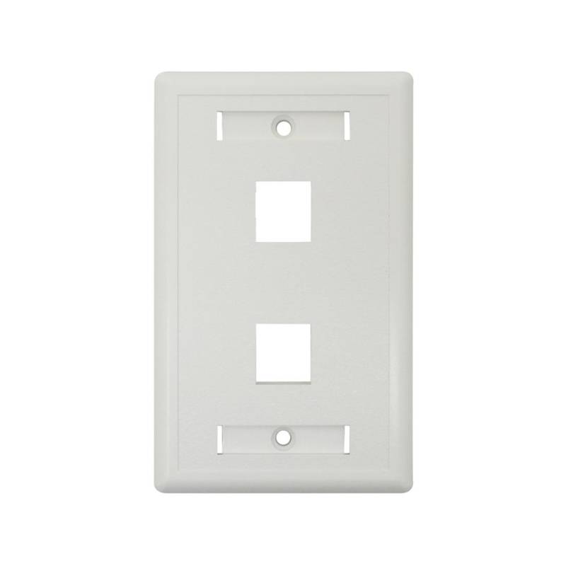 PUNTO DE PARED P/2 JACK RJ-45 KEYSTONE BLANCO WP23-2