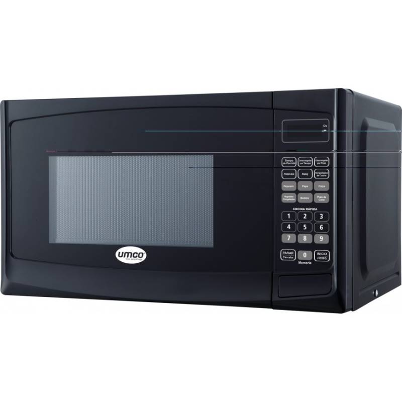 Horno Microondas Umco 20 Litros Negro Puerta efecto Espejo 5161P