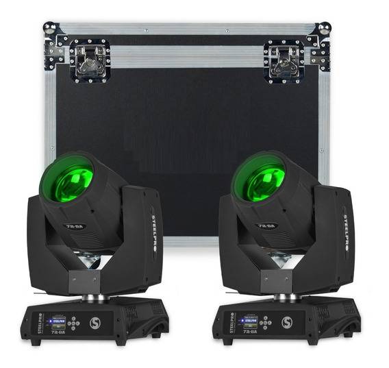 2 Luces Robotica Beam Spot Gobo 230w Dmx Ip33 Pantalla Rgbw + Case Event Go
