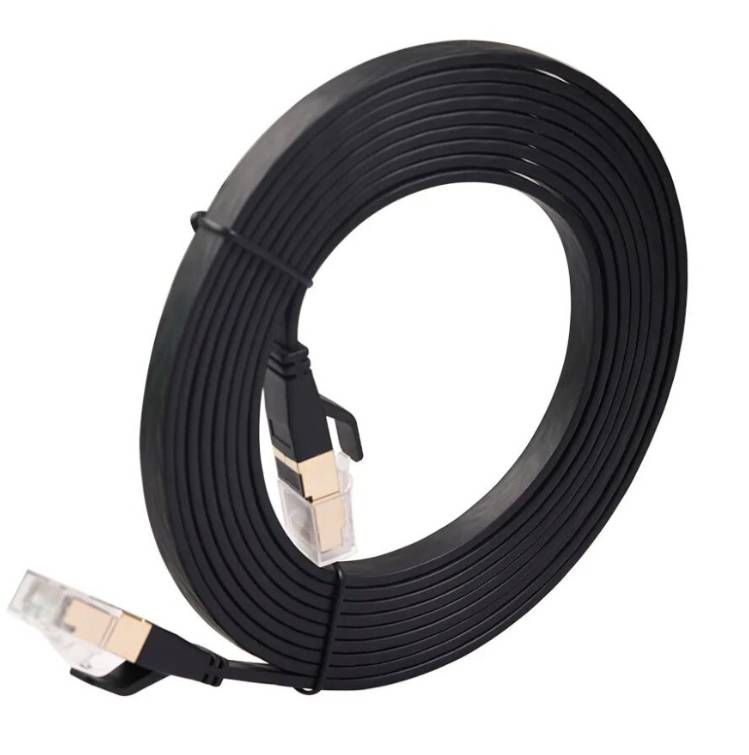 Cable de red Cat 8 blindado 5 metros negro