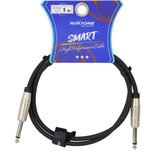  Cable Plug 1 Metro Roxtone Guitarra Bajo Teclado 6.3 A 6.3 