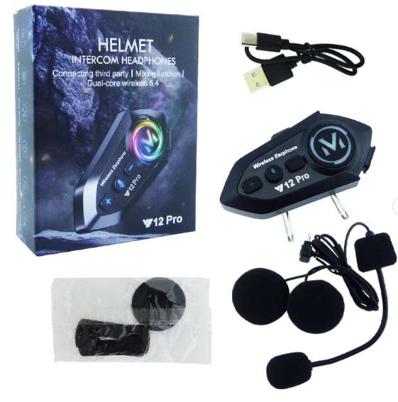 Intercomunicador de Moto para casco bluetooth V12 FM