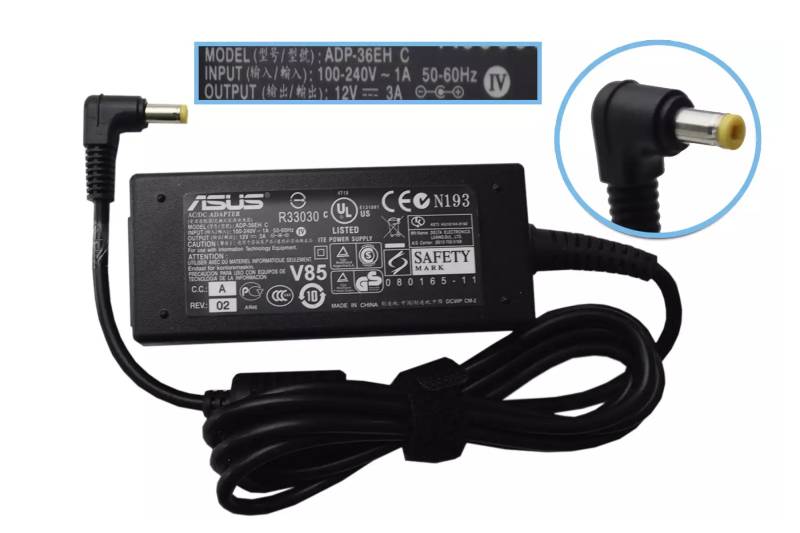 Cargador Laptop Asus KA8001AS 12V 3A 36W 4.8 X 1.7 
