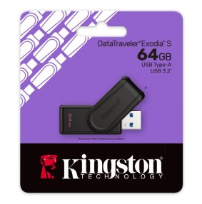 Memoria flash Kingston 64GB usb con tapa girable