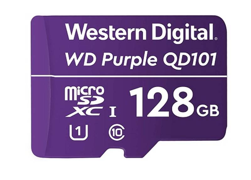 Memoria Micro SD Western Digital Purple 128GB Cámaras Celular SDA 5.0 RD-85WGF0