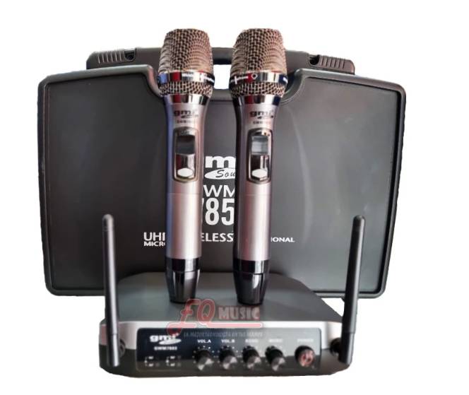 Micrófono inalámbrico profesional GMI GWM-7852 doble UHF