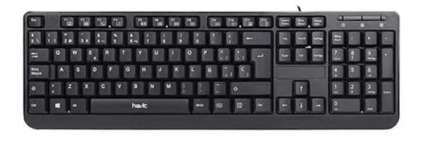 Teclado Havit Hv-kb378 Usb Negro Basico Pc Laptop