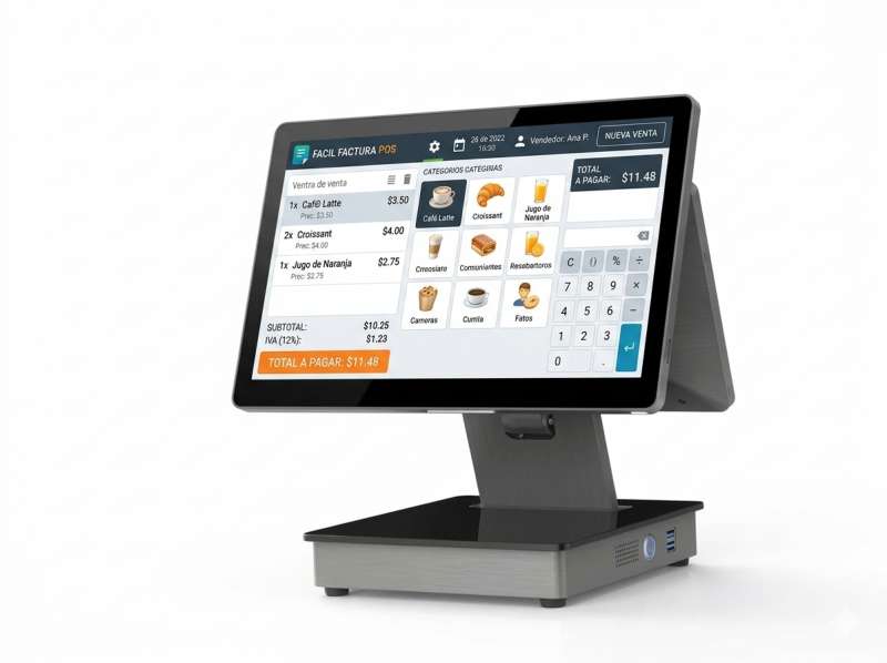 Computador POS Todo en Uno Táctil WD-PB53 Doble Pantalla Punto de Venta Intel i5 8gb 128gb