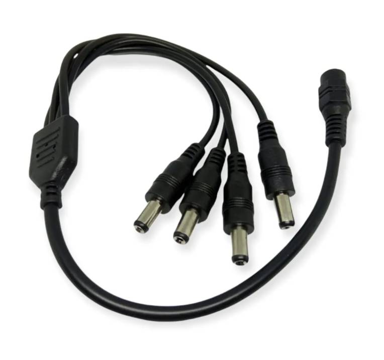Cable de poder splitter 1 A 4 para cctv cámara let WAC-001 pulpo