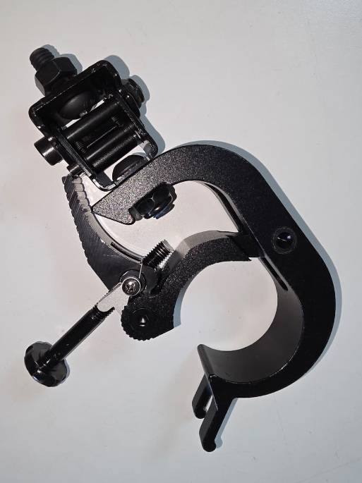 Gancho clamp pinza luz led Eventgo para escenario 150kg negro