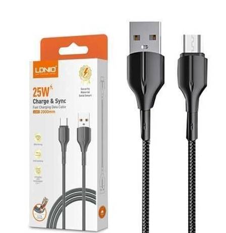 Cable Ldnio LS852 2 metros 25W USB-V8 -micro usb