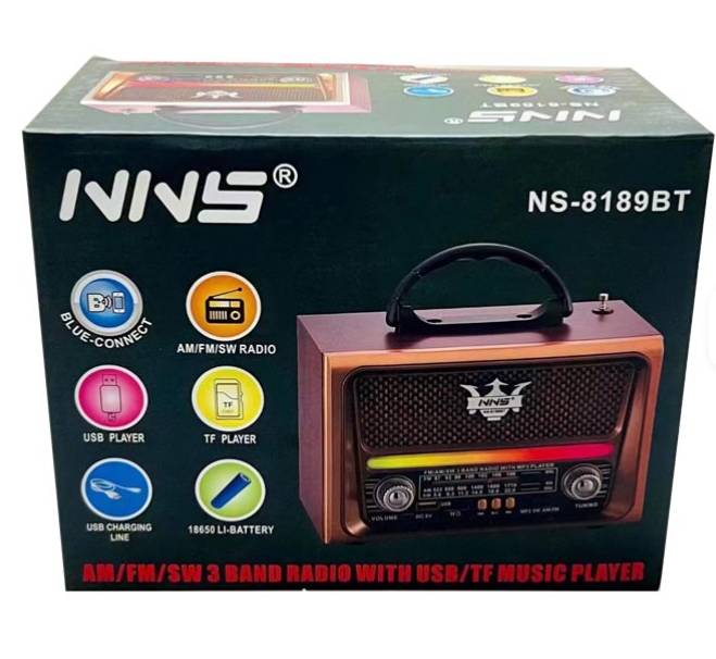 Radio portátil clásico FM/AM bluetooth NS-8189BT