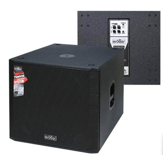 Sub bajo 18 pulgadas activo Grober Next 18 1200w / 600w rms