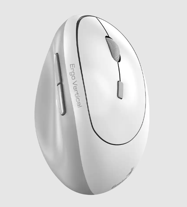 Mouse Genius wireless dual ergo 8350S con IA gris vertical