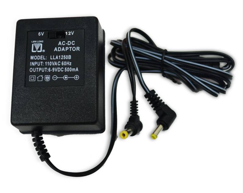 Adaptador a/dc lla-1250b fijo doble 6v 12v