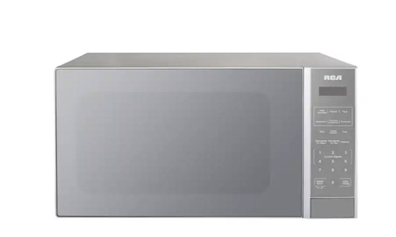 HORNO MICROONDAS  RCA 20LT SILVER WINDOWS DOOR PAN