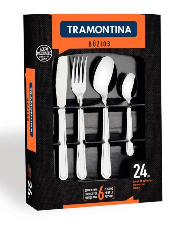Juego de cubiertos Tramontina Buzios 24 Piezas  23799/075 56TRBQX 