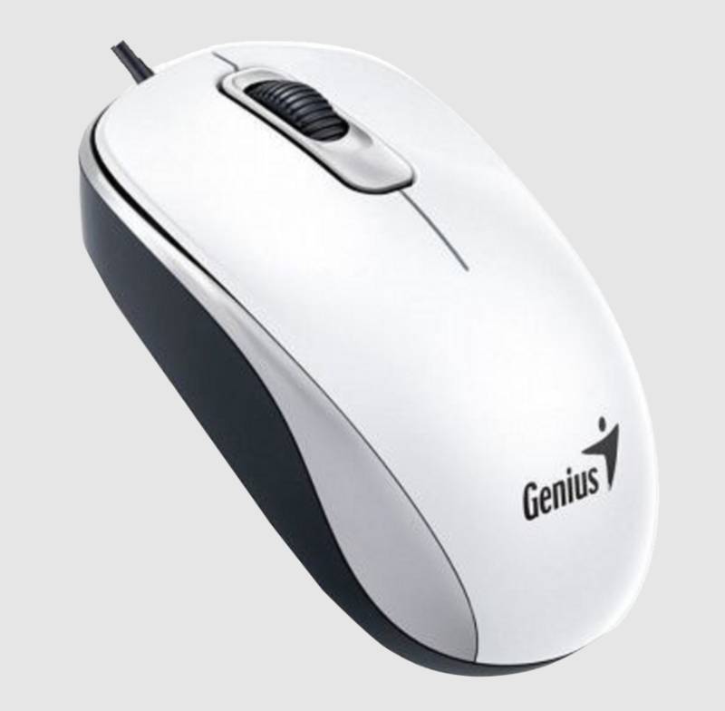 Mouse Genius con cable USB DX-110 blanco
