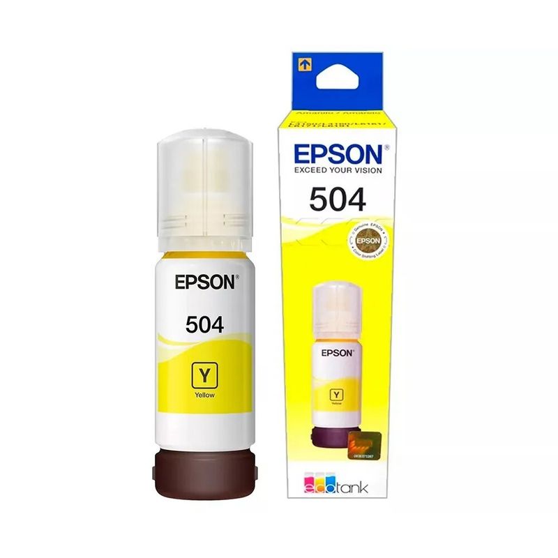Botella De Tinta Compatible Para Epson 504 L3150 L4150 L3160  Amarilla Yellow 