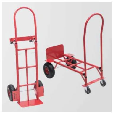 Carretilla Carro Coche De Carga Acero Dos Posiciones Freno