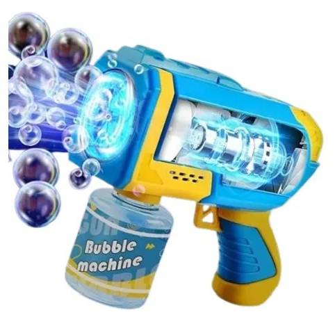 Pistola de burbujas con liquido para niños