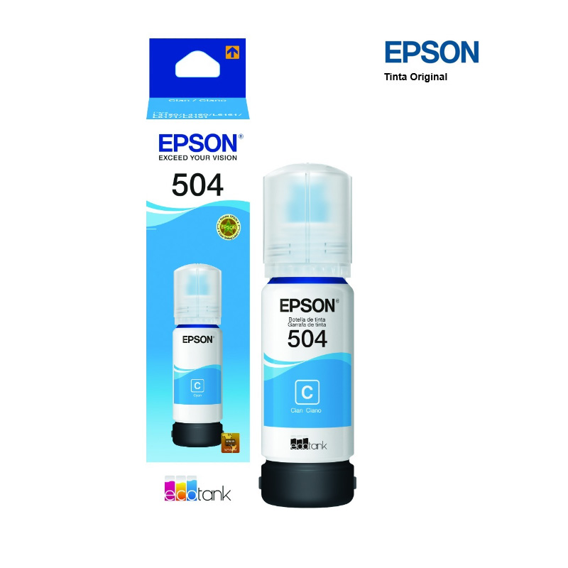 Botella De Tinta Compatible Para Epson 504 L3150 L4150 L3160  Cyan Azul