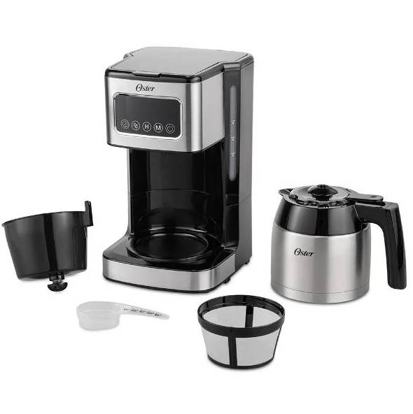 Cafetera térmica Oster 8 tazas 900WP silver negro jarra termica BVSTDC4404-013