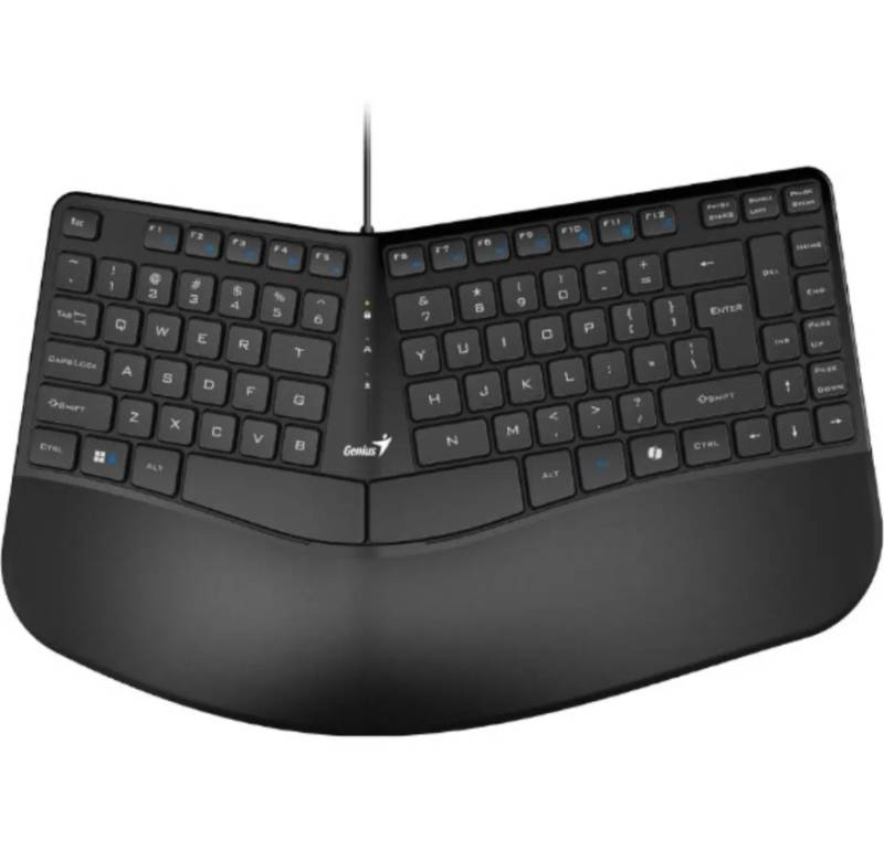 Teclado Genius ergo KB-700 negro usb tecla copilot multimedia con reposa manos  