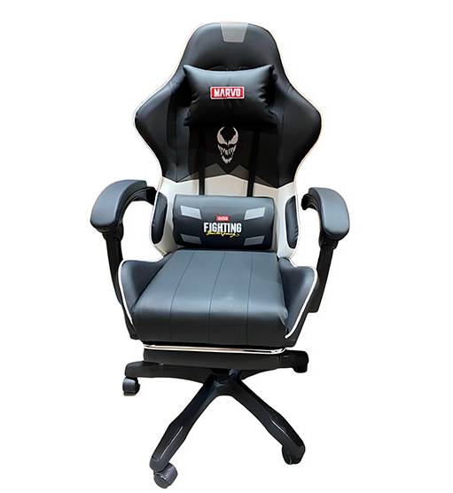 Silla Gamer Marvo CH-25 Venom blanca con negro