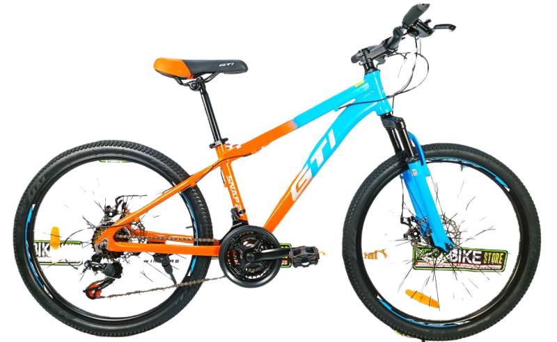 Bicicleta GTI aro 24 snap azul/naranja B15024O