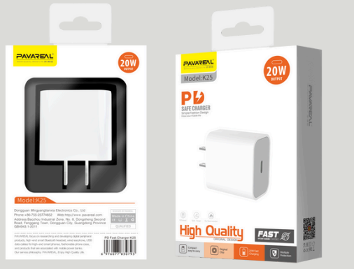 Cargador tipo C Pavareal 20W K25