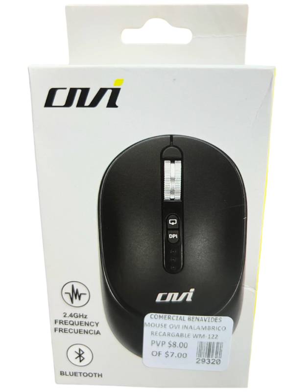 Mouse ovi inalámbrico recargable WM-122 bluetooth negro