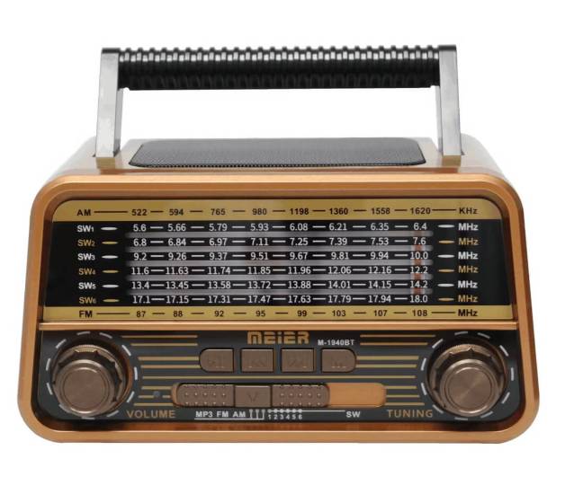 Radio Vintage Recargable Meier 1940 BT AM Y FM estilo retro