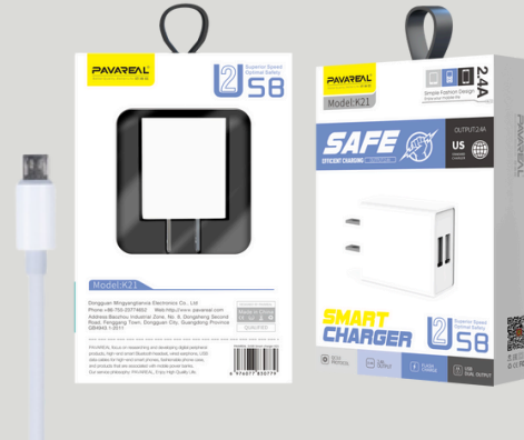 Cargador Pavareal con cable micro usb 1 metro