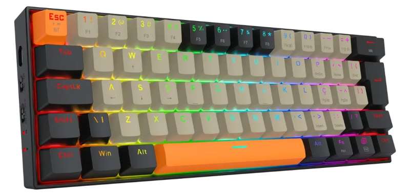 Teclado Redragon draconic PROK530-RGB-PRO-P con correa portátil