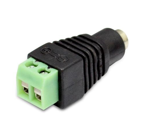 Conector jack dc 2.1 x bornera 2 pines hembra smt-cla