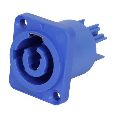 Adaptador jack Grober audio ac chasis powercon 20A azul 