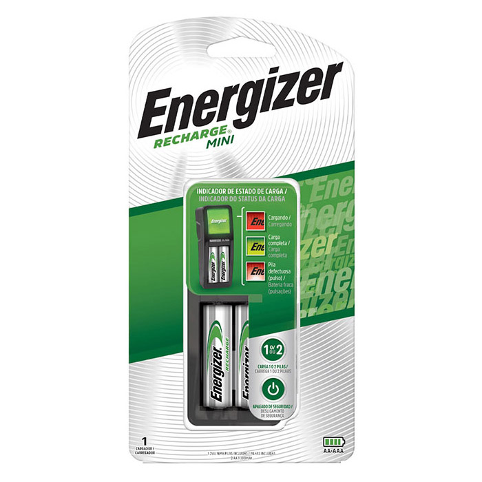  My Battery Supplier Energizer - Cargador de batería recargable  AA y AAA, incluye 4 pilas recargables AA NiMH de 1300 mAh con funda de  batería : Electrónica